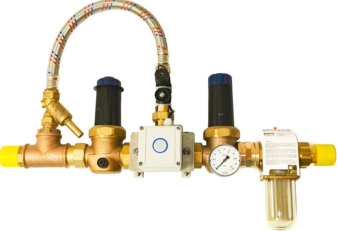 Ventilkombination 1 1/4″ mit Hygienespülung Ansicht 2