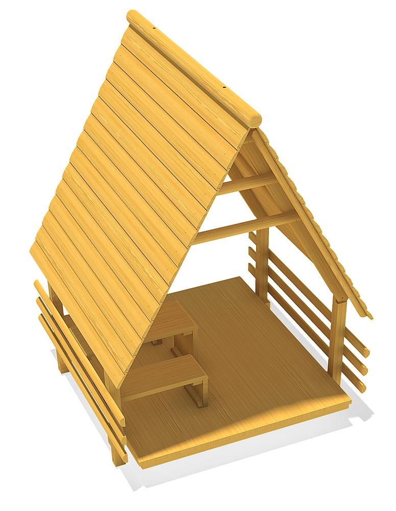Rasthaus mit Sitzgruppe Ansicht 5