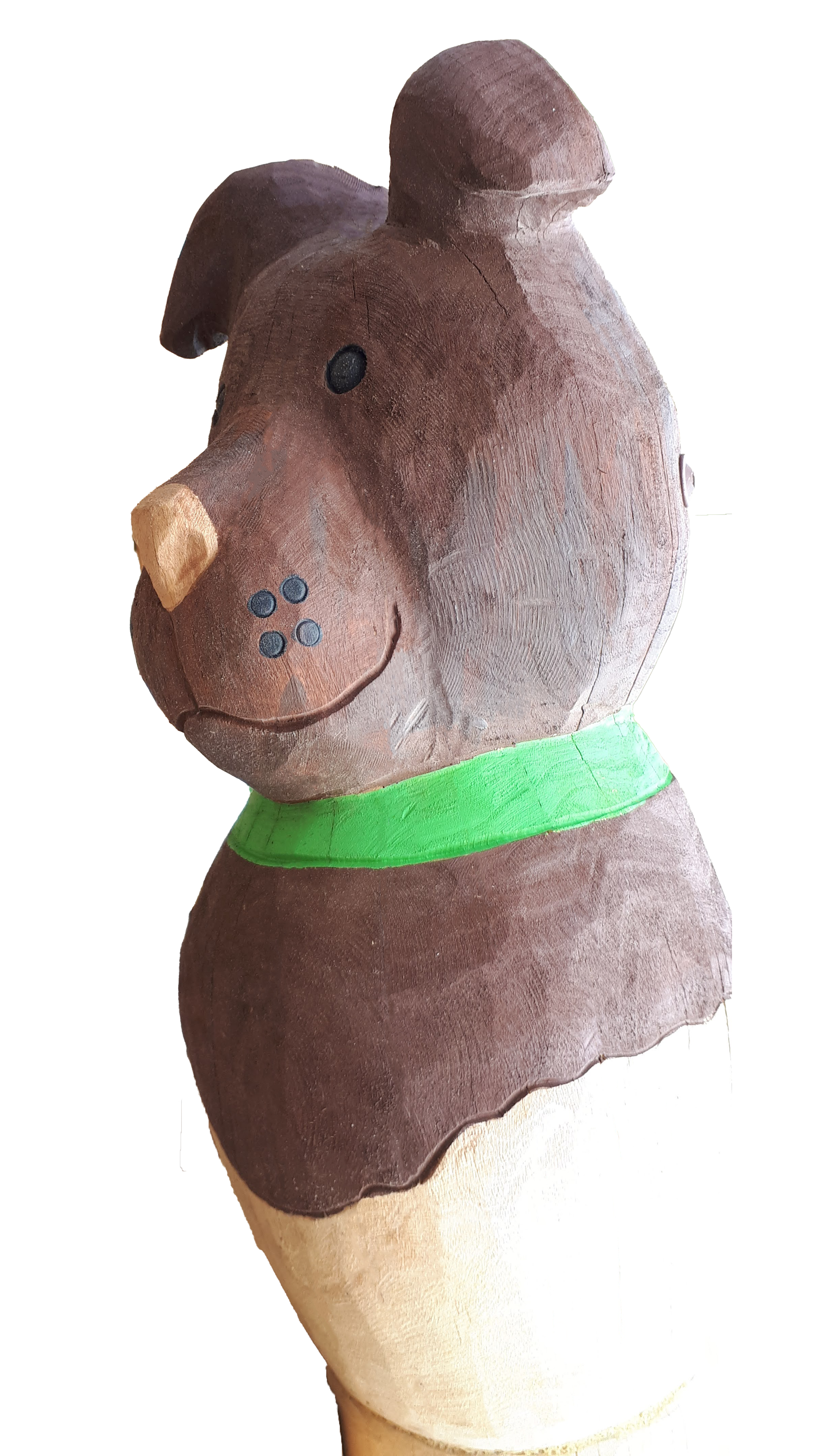 Pfostenkopf/Schnitzfigur Hund - Ansicht 2