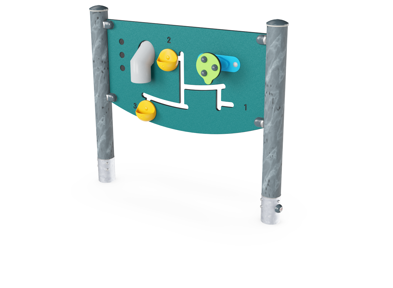 KOMPAN Spielwand hoch Kreativ Ansicht 2