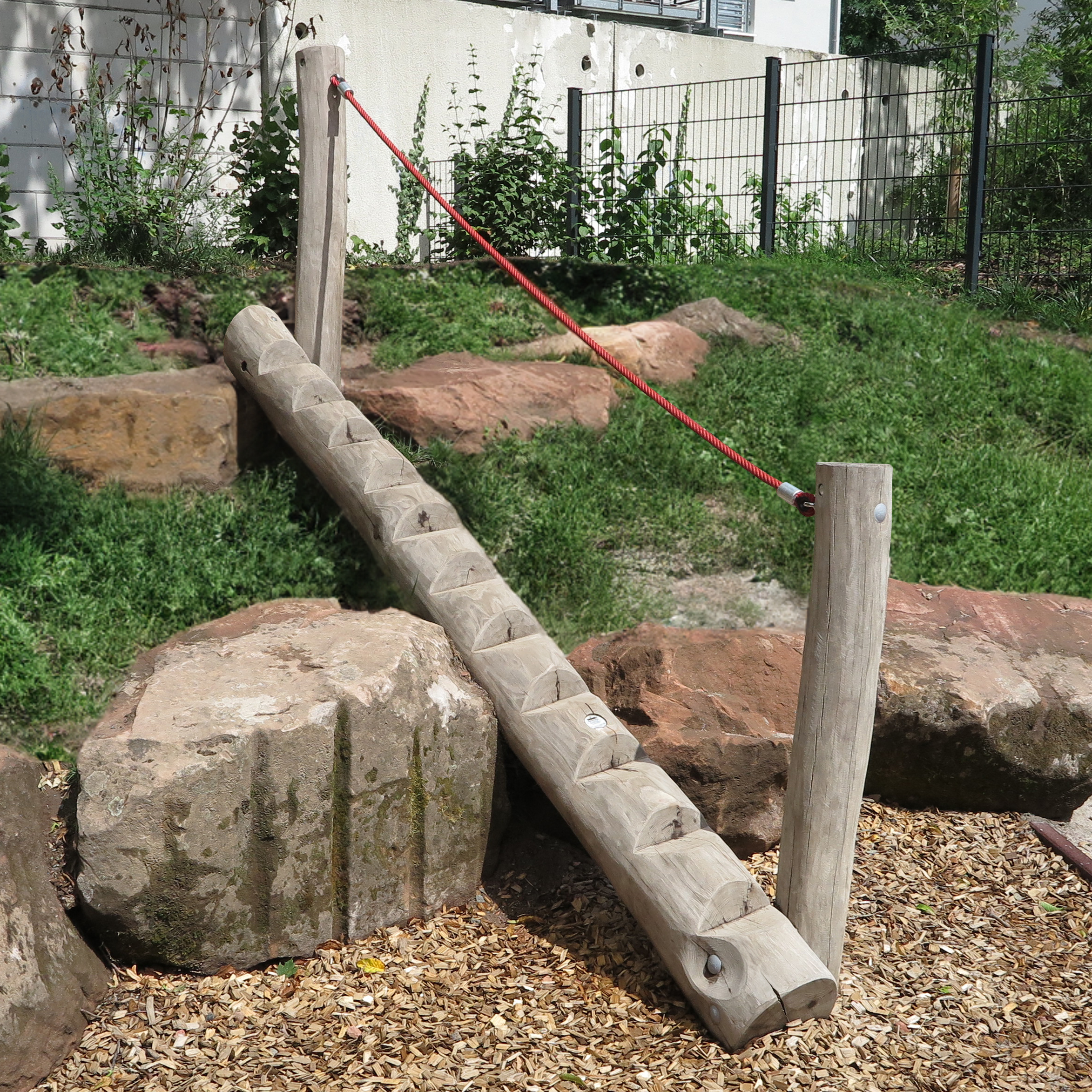 Stammtreppe 3m mit Seilhandlauf Ansicht 2