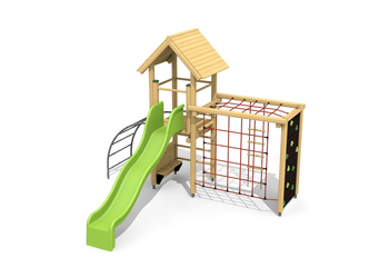 Kletterturm Kombi 2 mit 1er Schaukel Ansicht 3