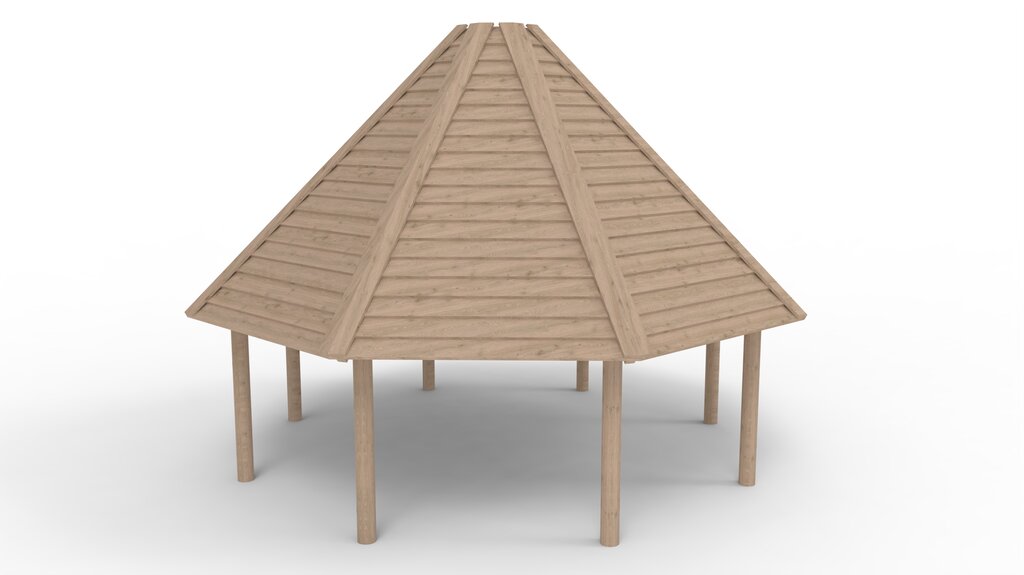 Grillhaus Ø6 m Ansicht 2