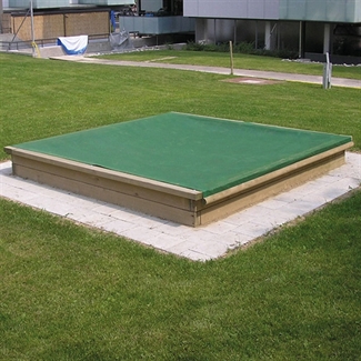 Sandkasten-Schutznetz schwarz, passend zu Sandkasten 150 × 150 cm Ansicht 3