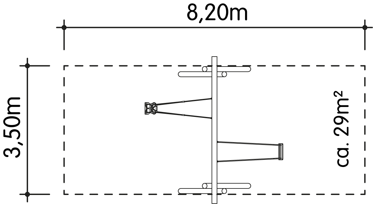 Schaukel 2-fach LH250cm, 1 Kleinkind-Schaukelsitz Ansicht 4