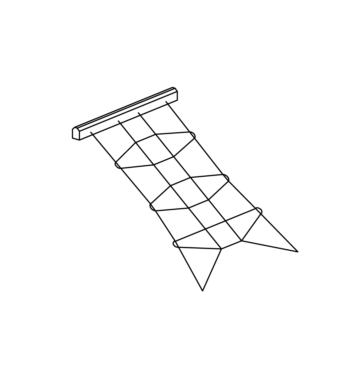Schräges Kletternetz Ansicht 2