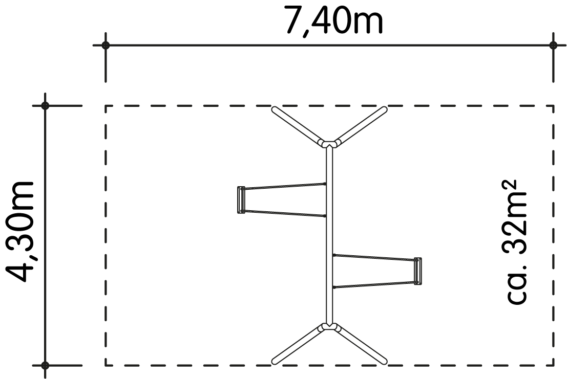Schaukel 2-fach LH210cm Ansicht 4