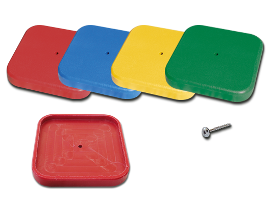 Pfostenabdeckscheibe für Kantholz, Farbe rot, Kinderland Neeser