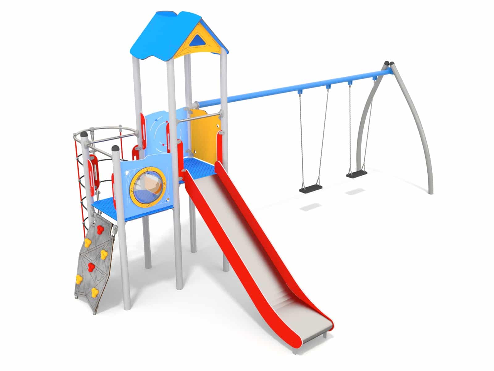 Spielturm Gilles mit Doppelschaukel Ansicht 2