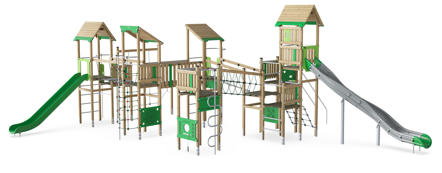 5-Turm-Spielanlage mit Multi-Ebenen, hoch KPW500201 Ansicht 2