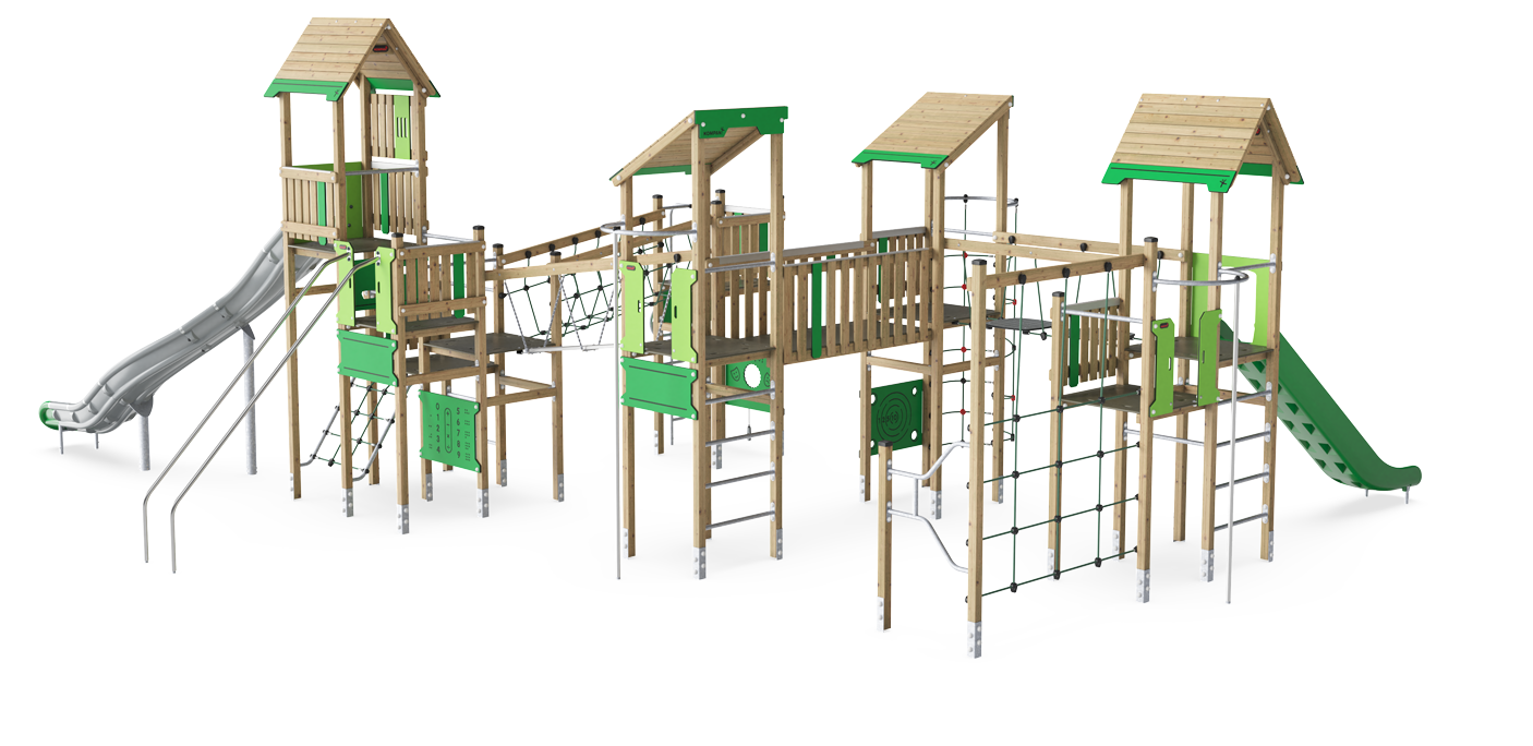 5-Turm-Spielanlage mit Multi-Ebenen, hoch KPW500201 Ansicht 3