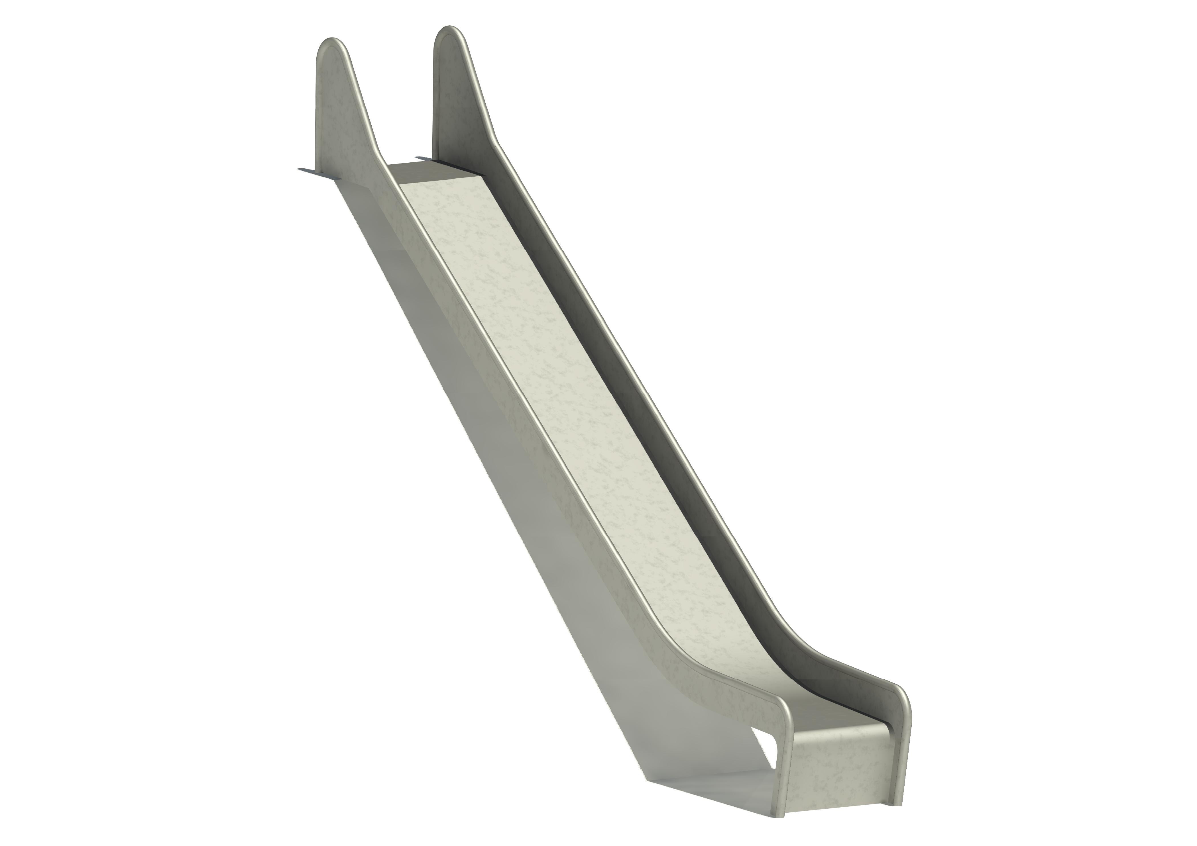 Hangrutschbahn Edelstahl, ABH 190 cm, Breite 50 cm Ansicht 2
