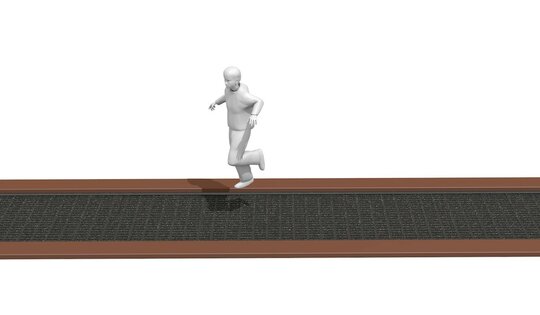 Trampolin 900, zerlegt