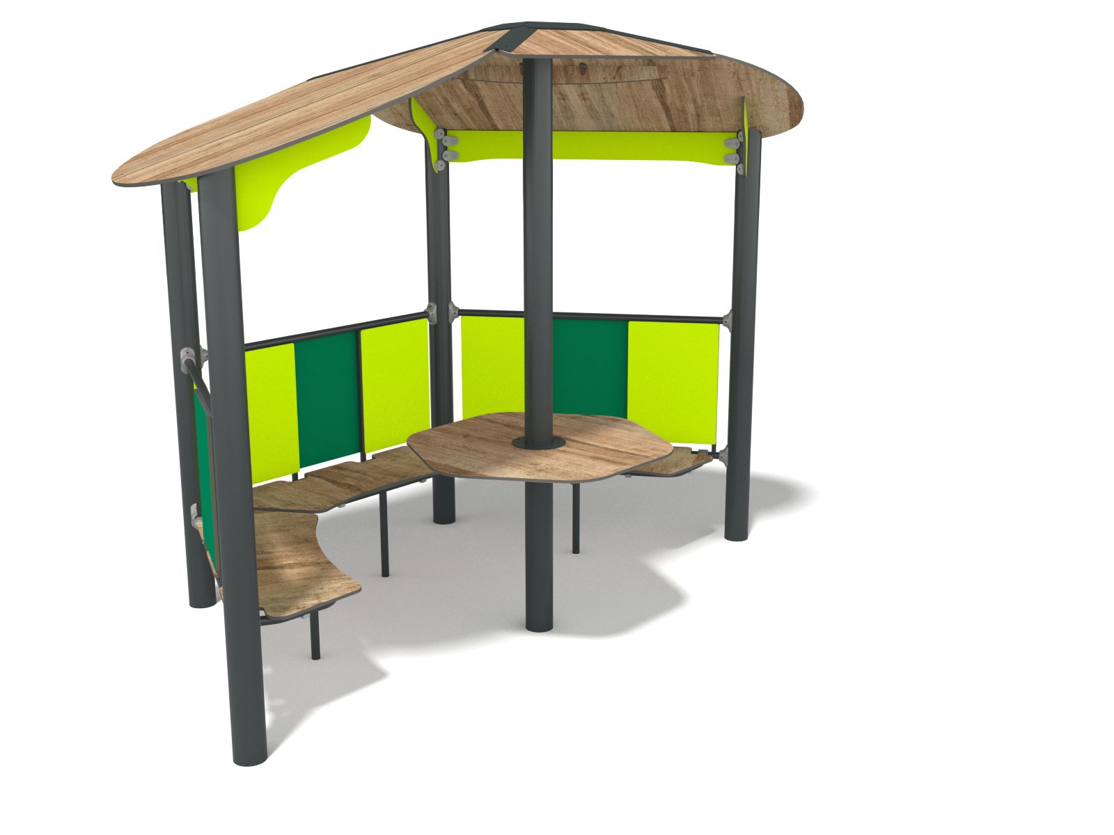 Halber Pavillion mit Tisch Ansicht 2
