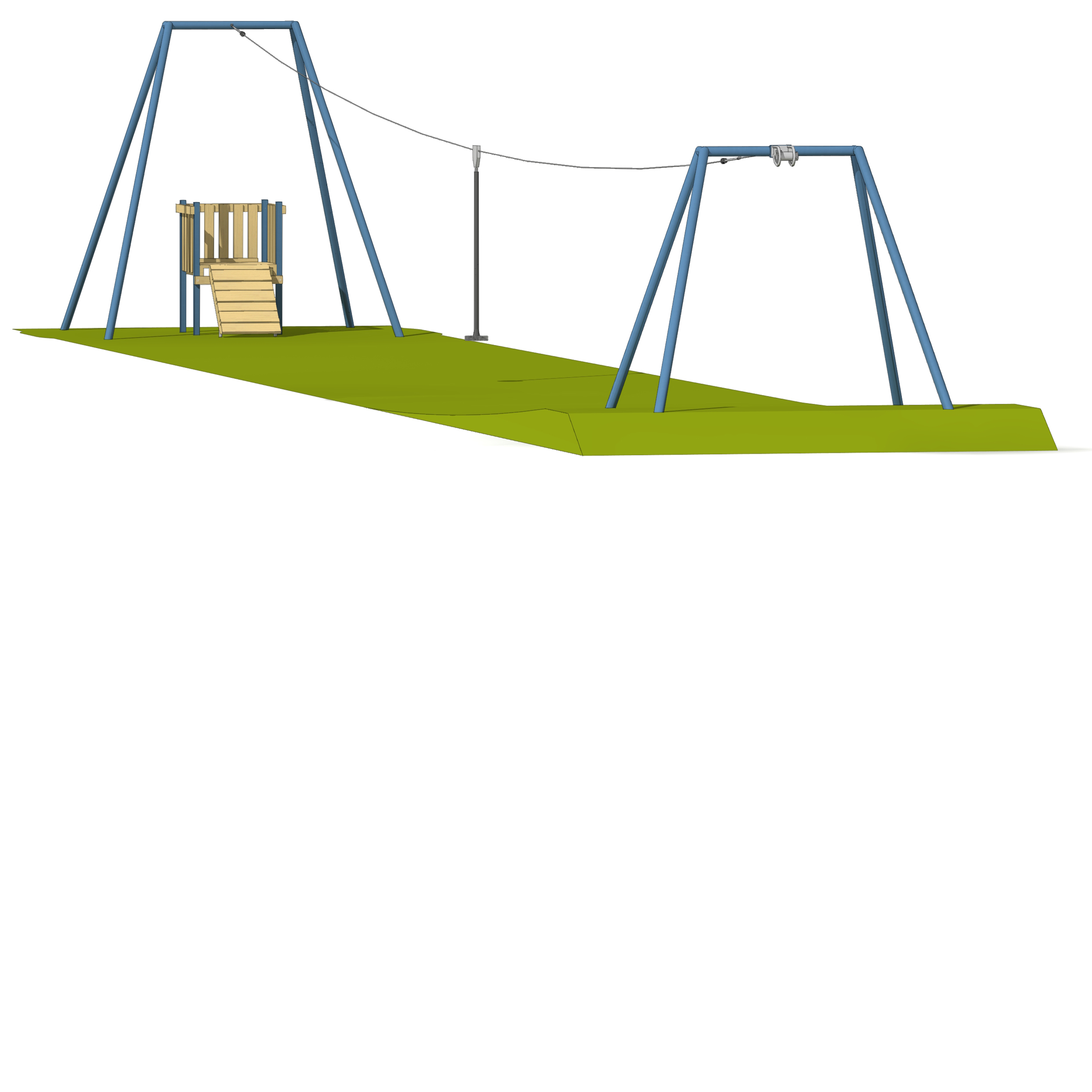 Seilbahn mit Rampe 30m Ansicht 2