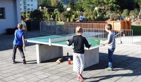 Tischtennis Polymerbeton grün Ansicht 2