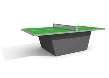 Tischtennis Polymerbeton grün Ansicht 5