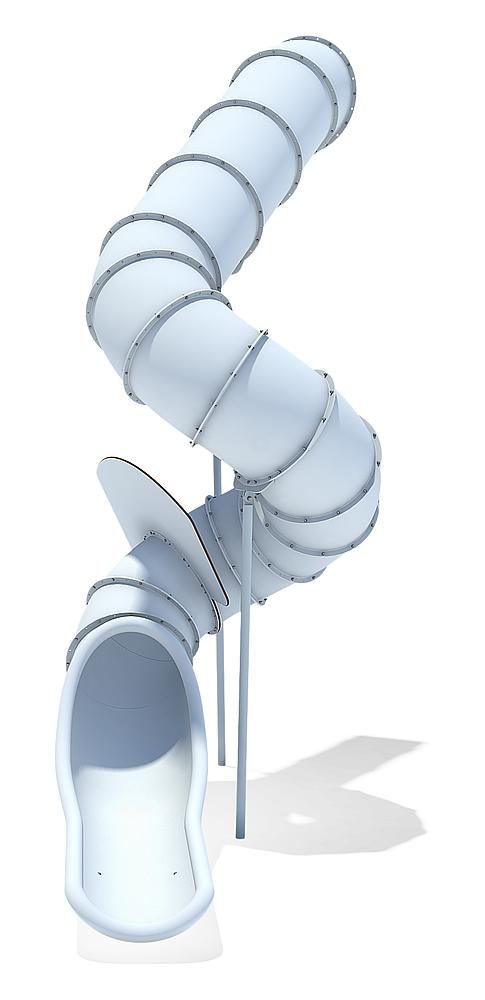 Röhrenanbaurutsche 360 Grad PH 445 cm, links gewendelt