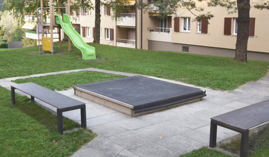 Abdeckplane mit Aufrollst. schwarz für SK 2 x 2 m Ansicht 2