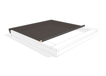 Abdeckplane mit Aufrollst. schwarz für SK 2 x 2 m Ansicht 5