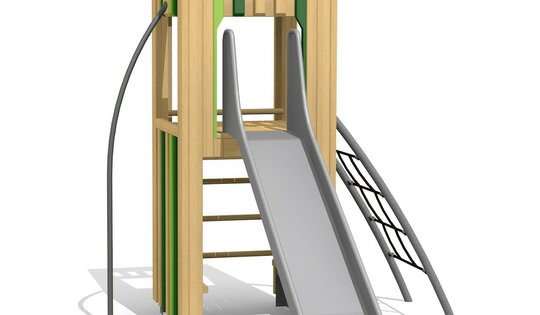 bimbox Kletterturm 2 - lasiert Ansicht 1
