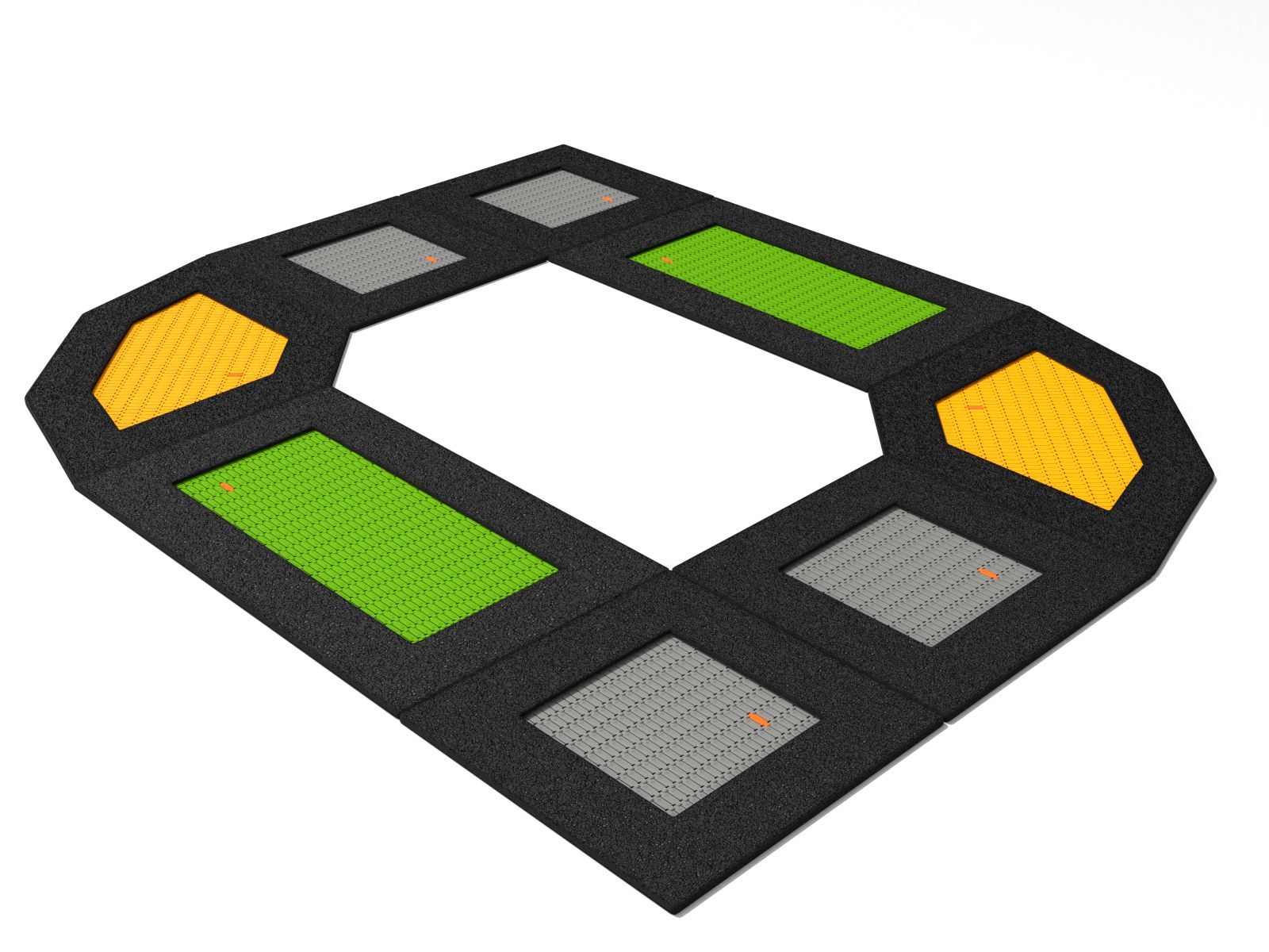 Trampolin Parcour 4,54 x 5,48 m Ansicht 3