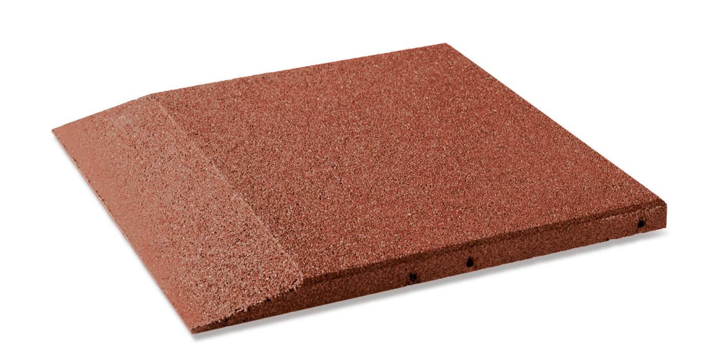 Fallschutzplatten 80 mm rotbraun, ganze Platten einseitig abgeschrägt Ansicht 2