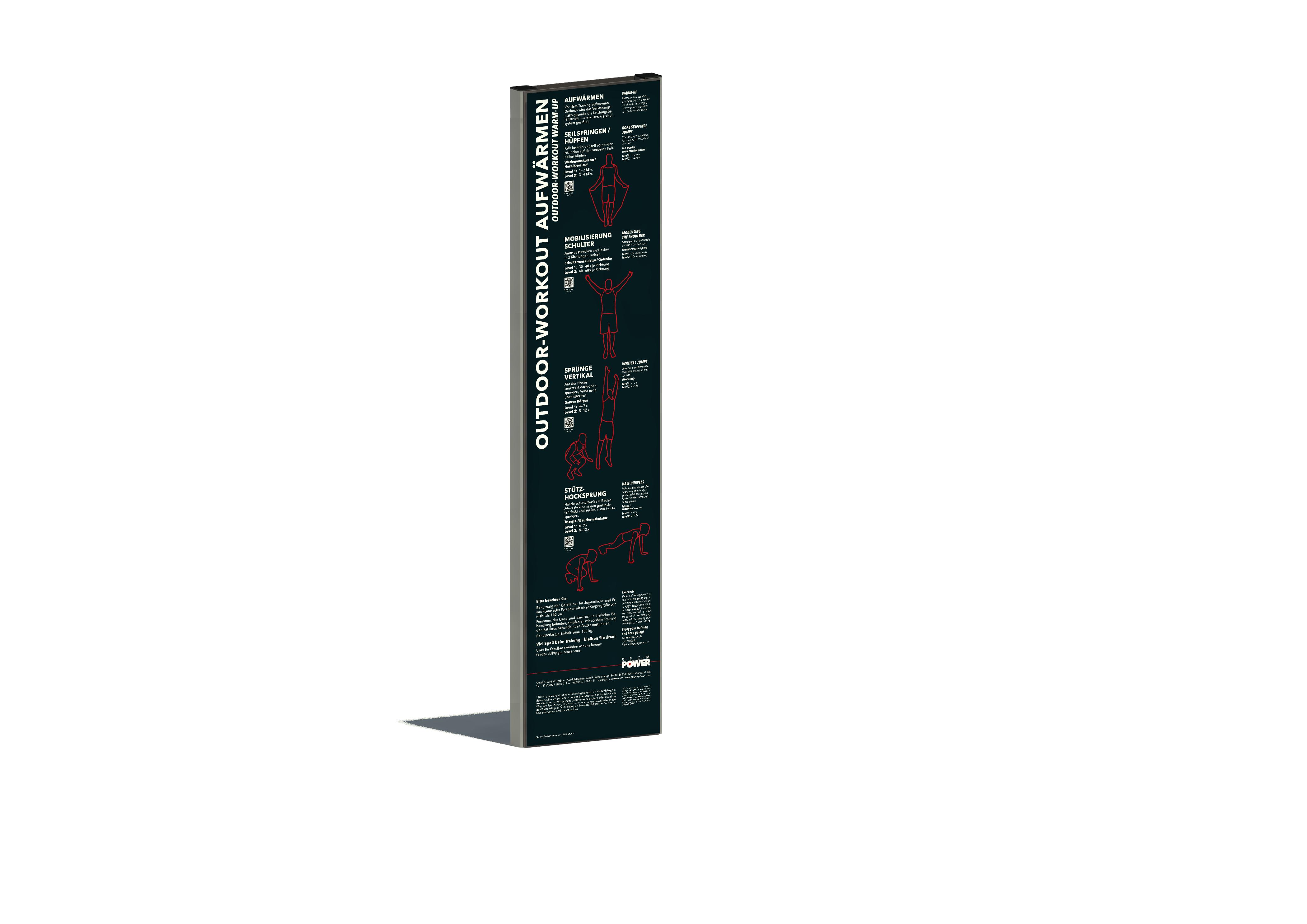 SPGM POWER® Workout Stele Aufwärmen Ansicht 2