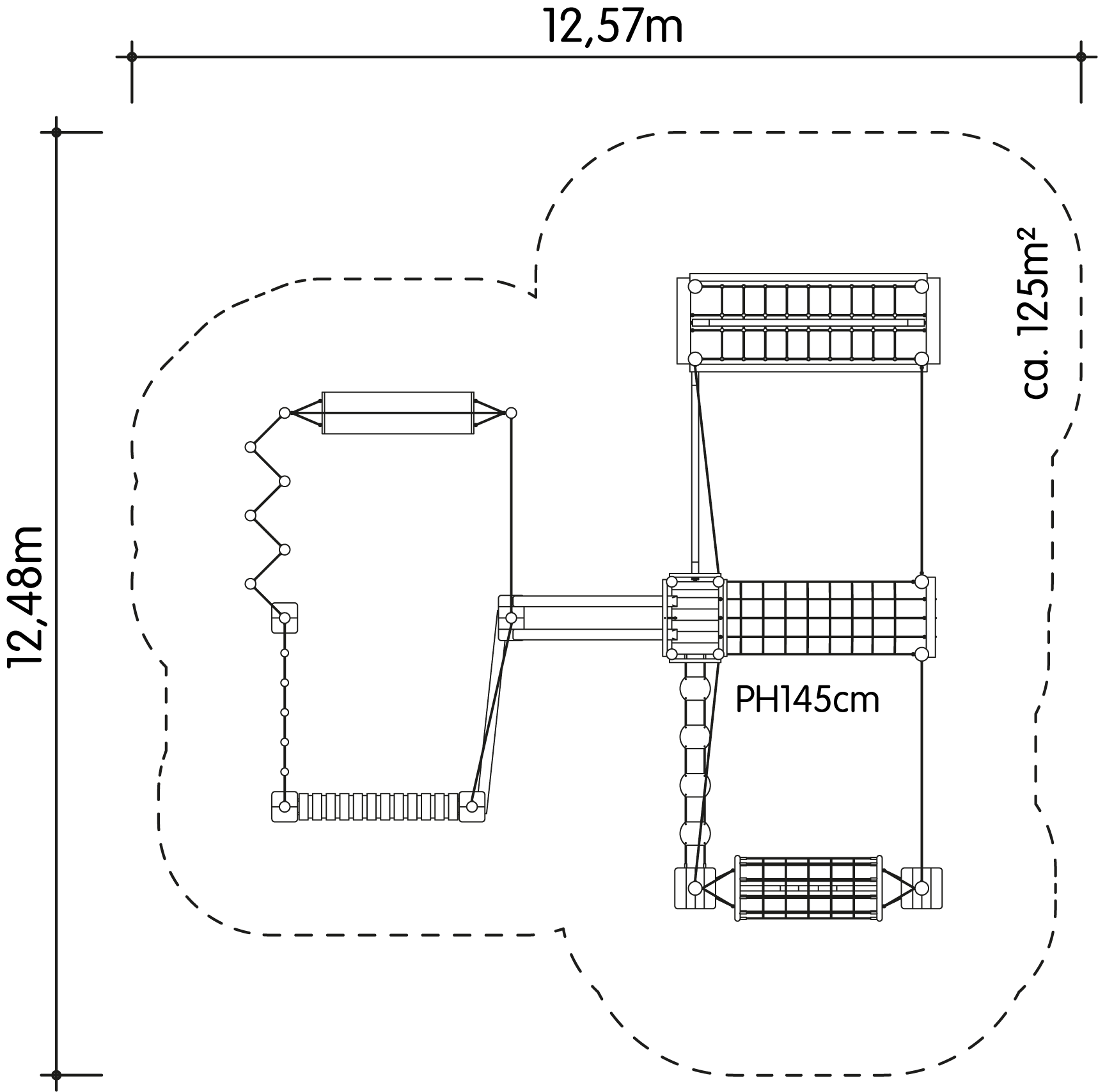 Motorik-Seilanlage Gärtringer Straße Ansicht 4