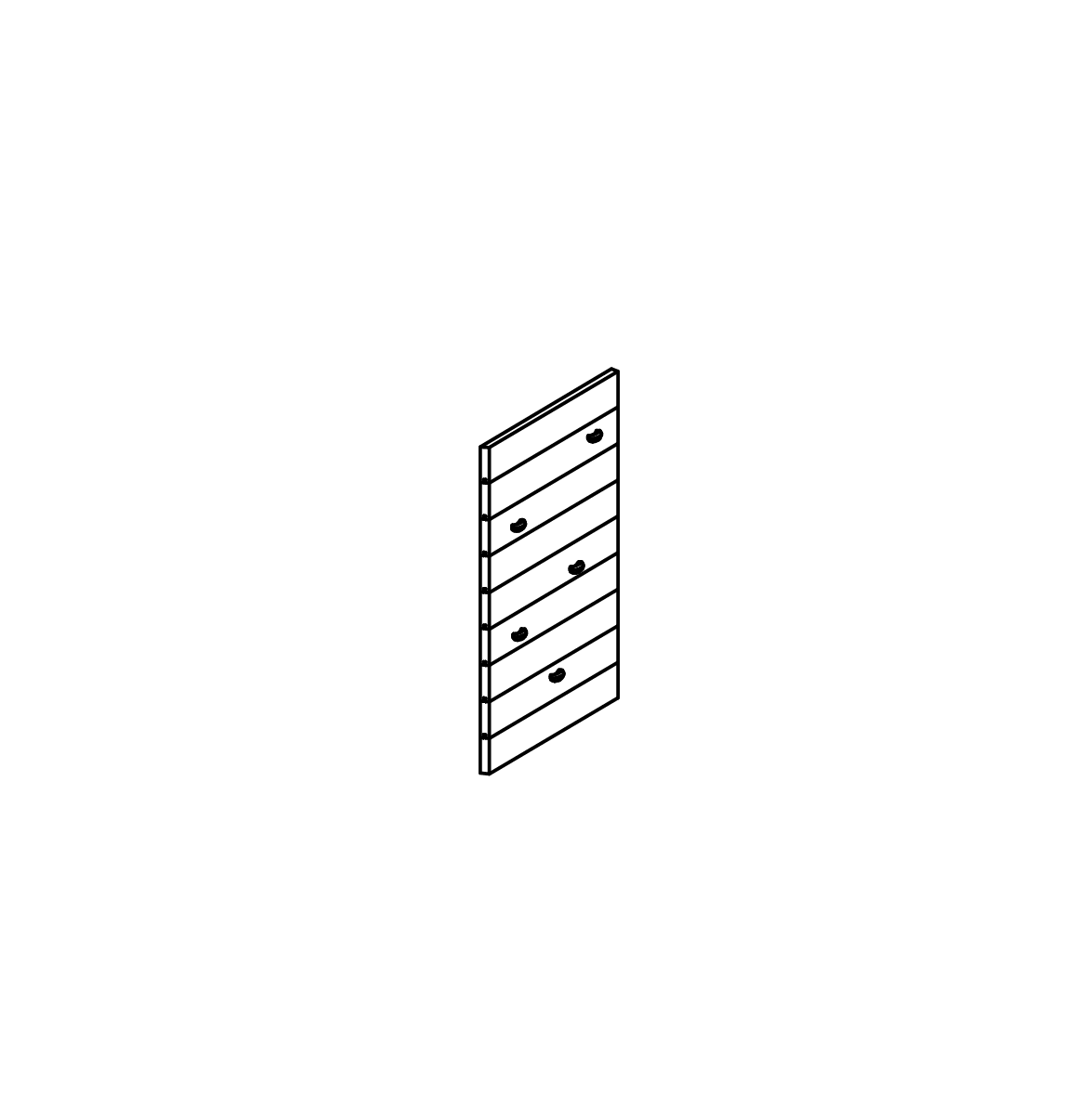 Kletterwand mit 5 Klettergriffen Ansicht 2