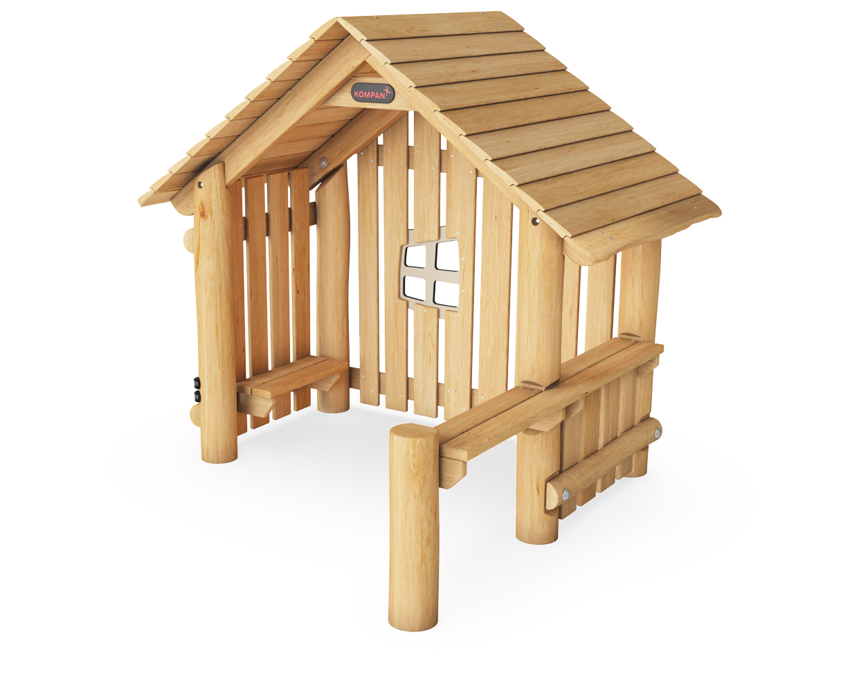 Spielhütte mit Seite, Giebel & Tresen NRO415 Ansicht 2