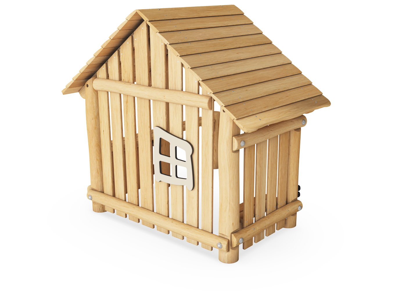Spielhütte mit Seite, Giebel & Tresen NRO415 Ansicht 3