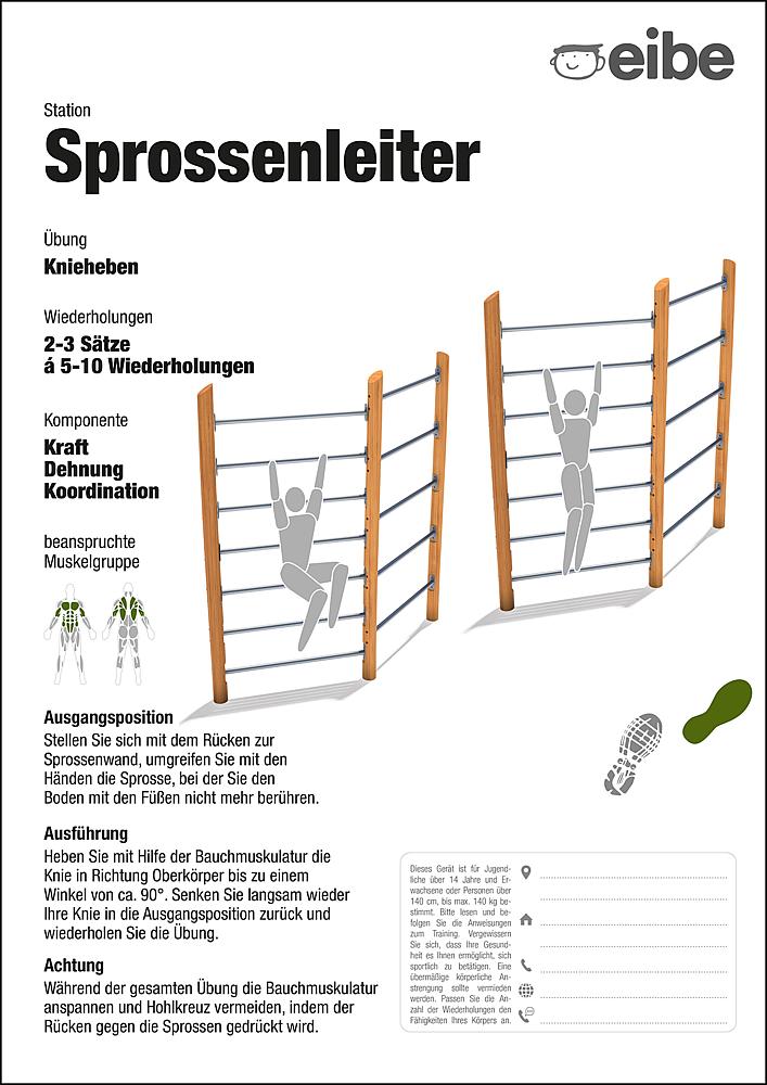 Trimm-dich-Pfad Trainingsschild Sprossenleiter Ansicht 5
