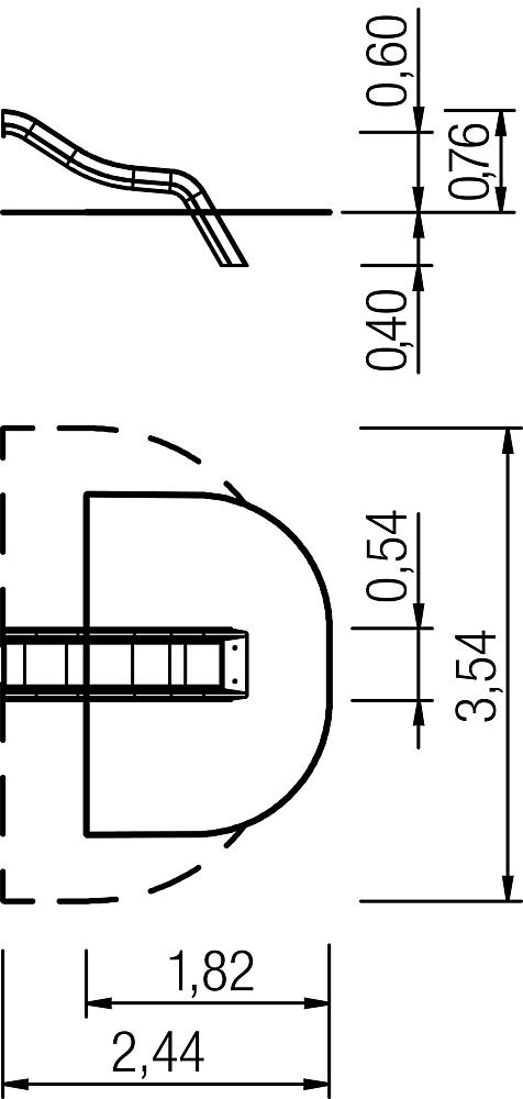 Anbaurutsche PH 60 cm Ansicht 3