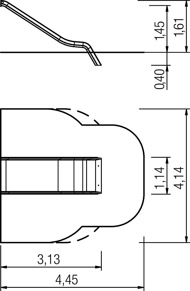 Anbaurutsche breit PH 145 cm Ansicht 3