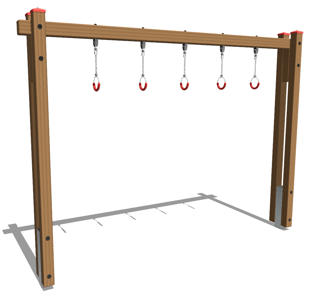 Hangelringe aus Kantholz Ansicht 4