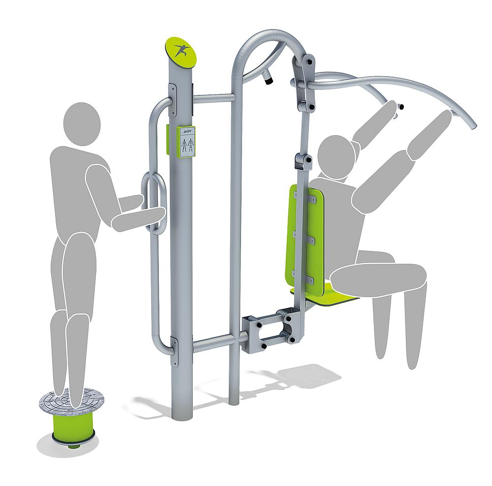 Bewegungs-Station Kombi V Pull down & Twist Ansicht 5