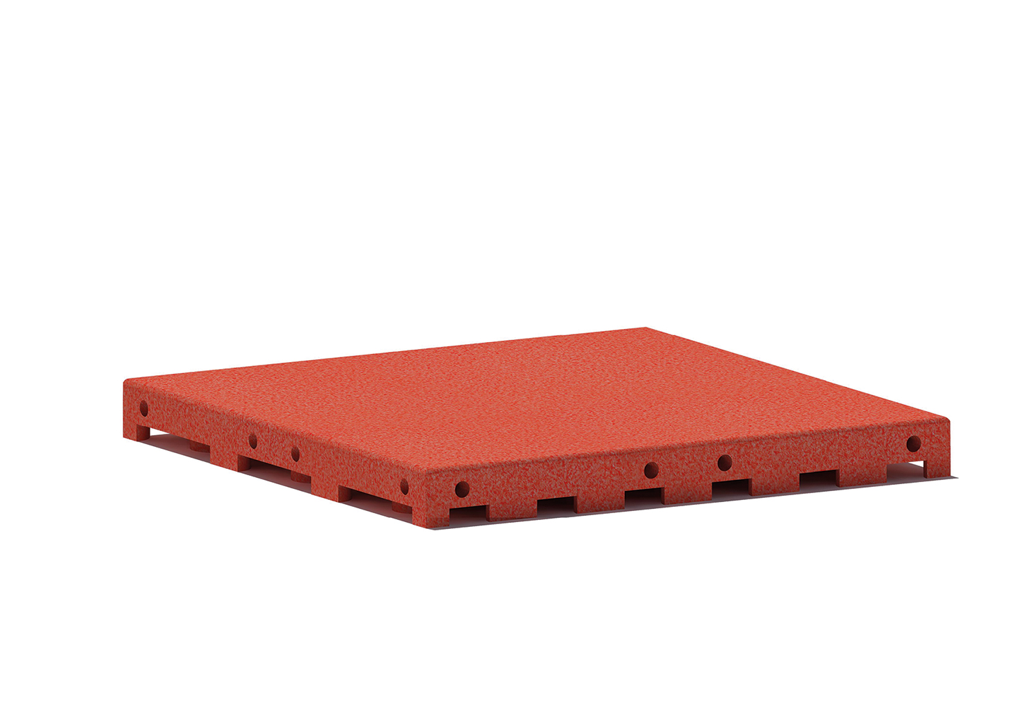 Fallschutzplatte 50 mm, Rot, 500 x 500 mm, FF 150 Ansicht 2