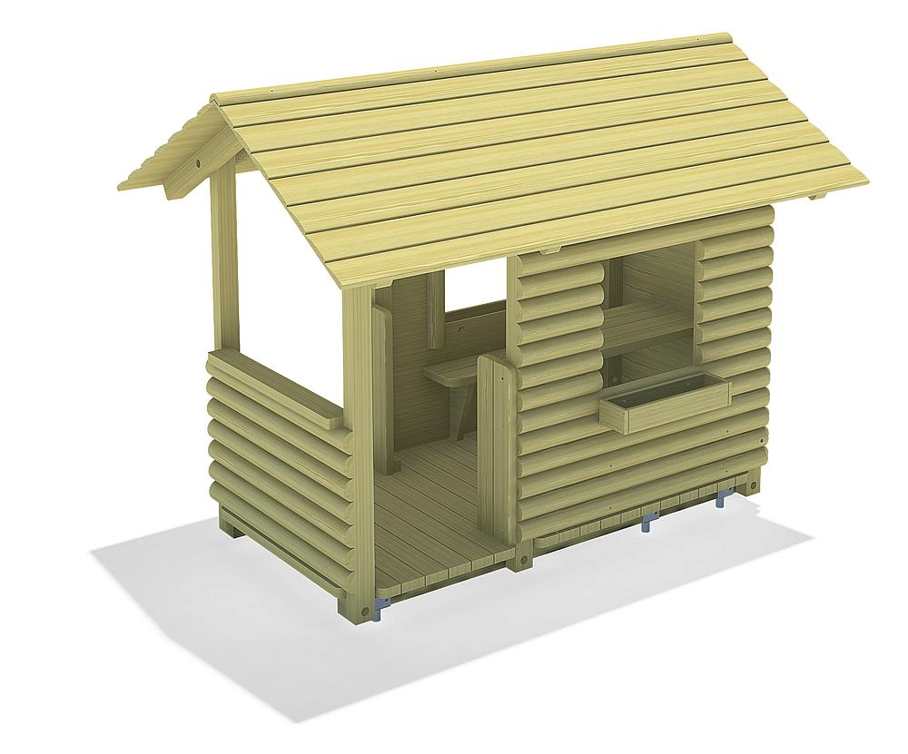 Blockhaus mit Veranda Ansicht 4