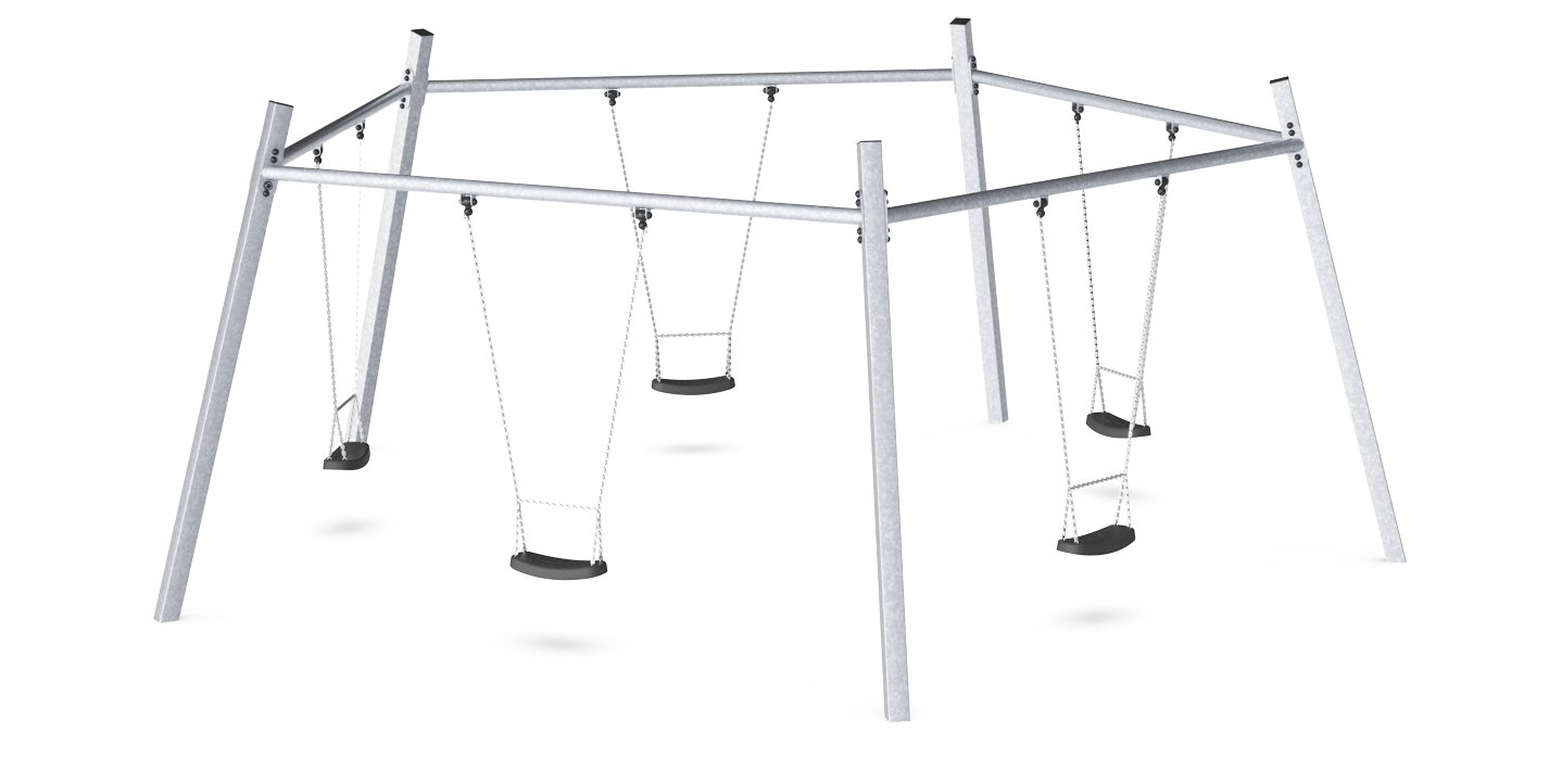 KOMPAN Fünferschaukel Ansicht 2