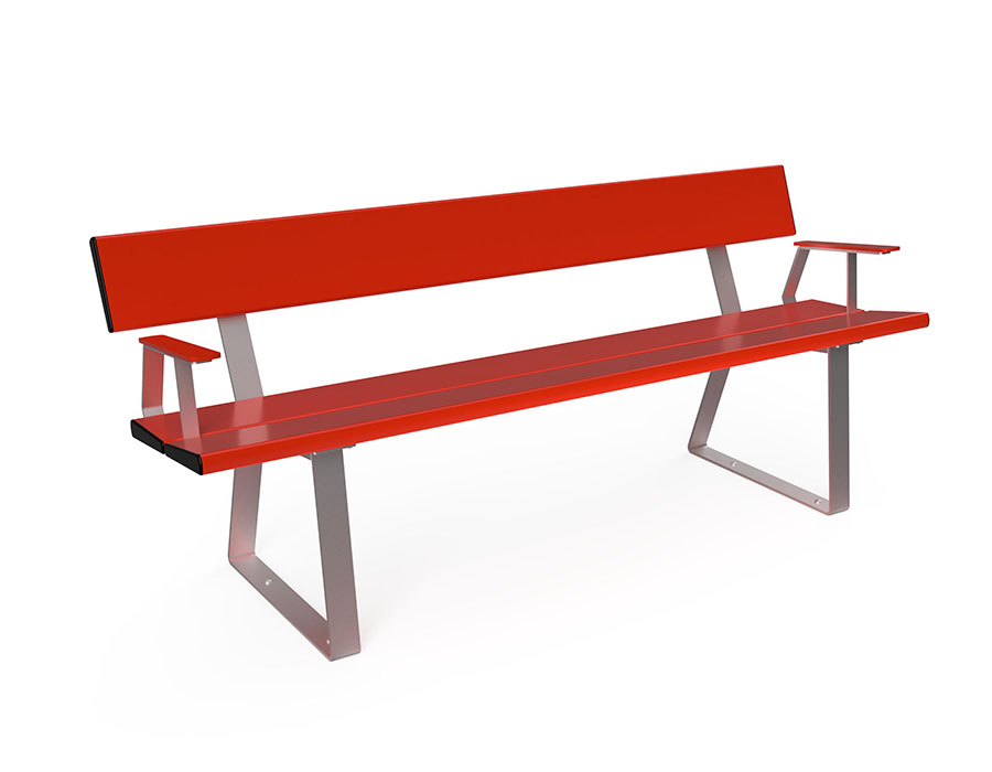 Parkbank Aluminium Ansicht 2