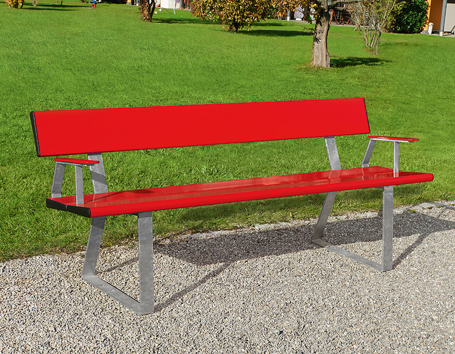 Parkbank Aluminium Ansicht 3