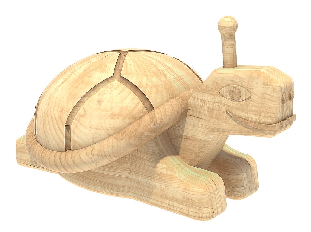 Federtierkörper Schildkröte Ansicht 1