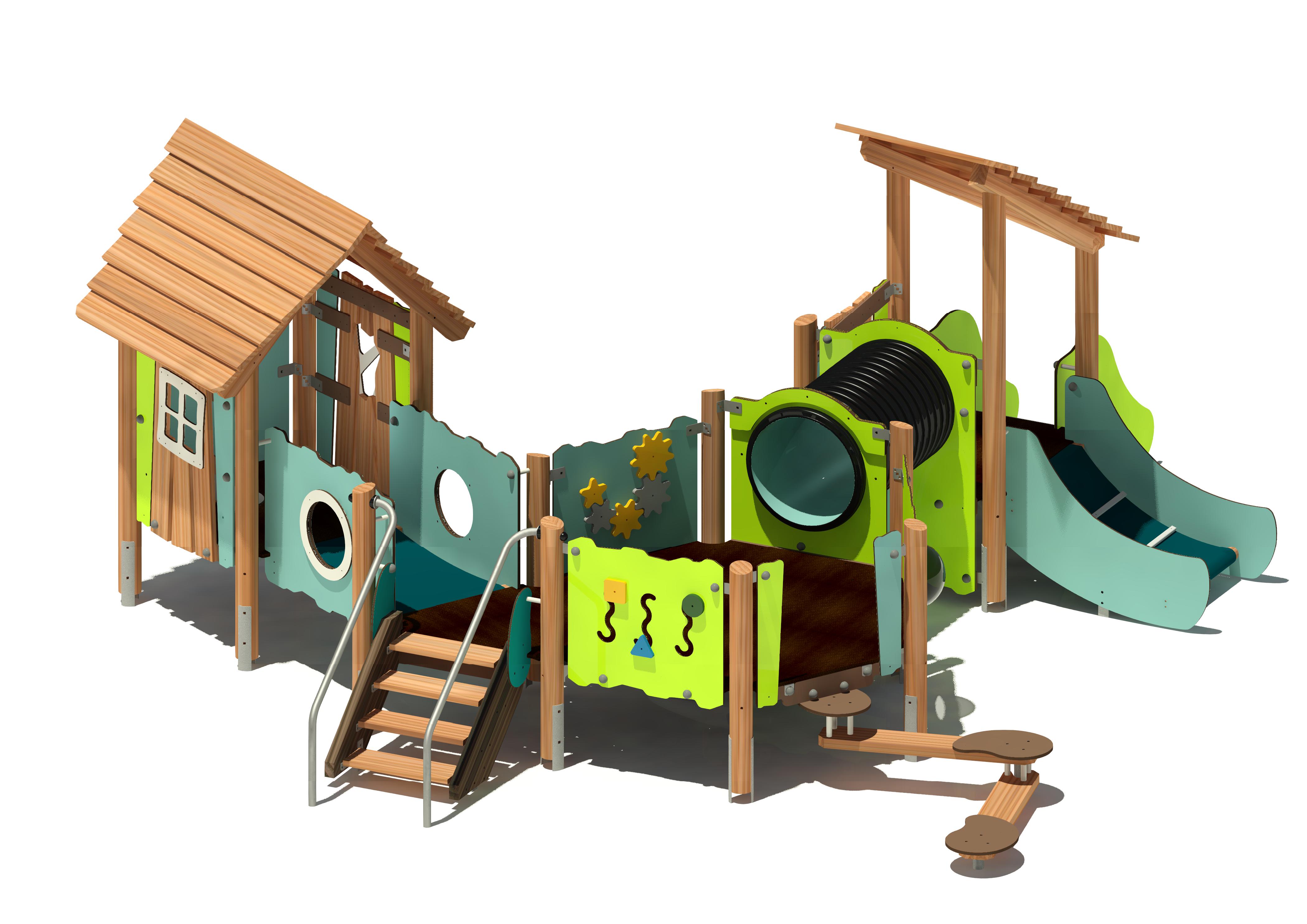 Spielhauskombination BAMZA Flora 59120 Ansicht 2