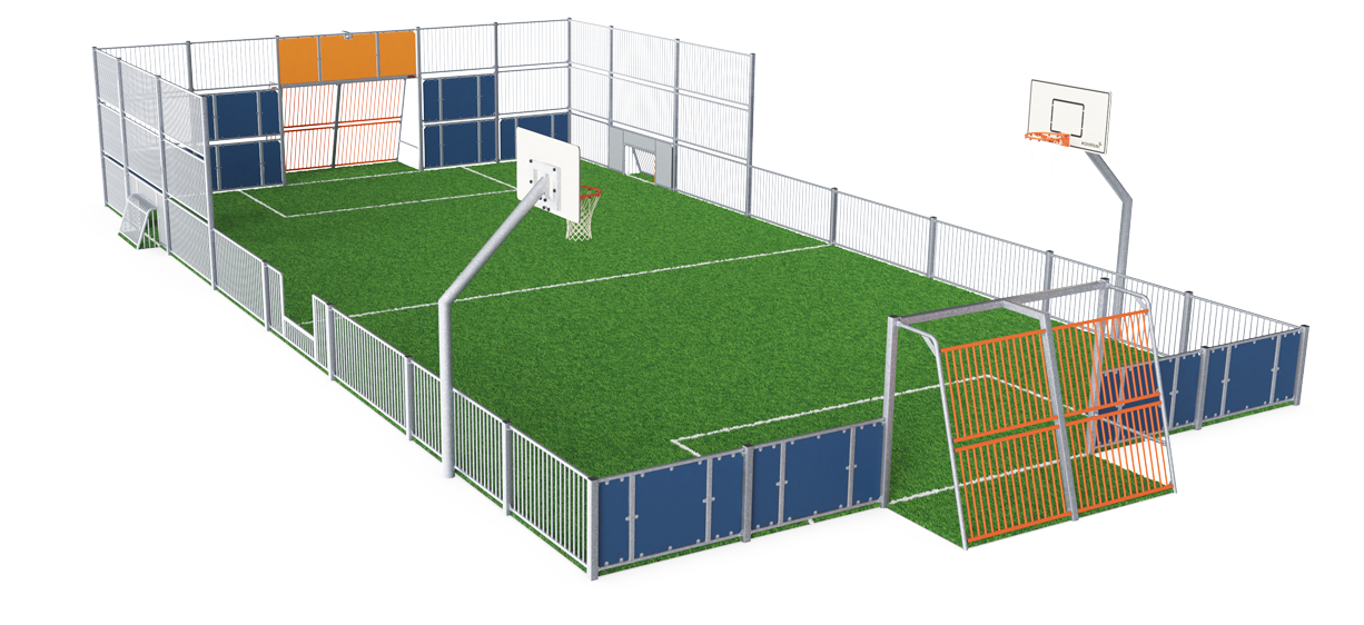 MUGA, 11 x 21, Seitenhöhe 1 m/ 3 m, Stahl FRE601101 Ansicht 2