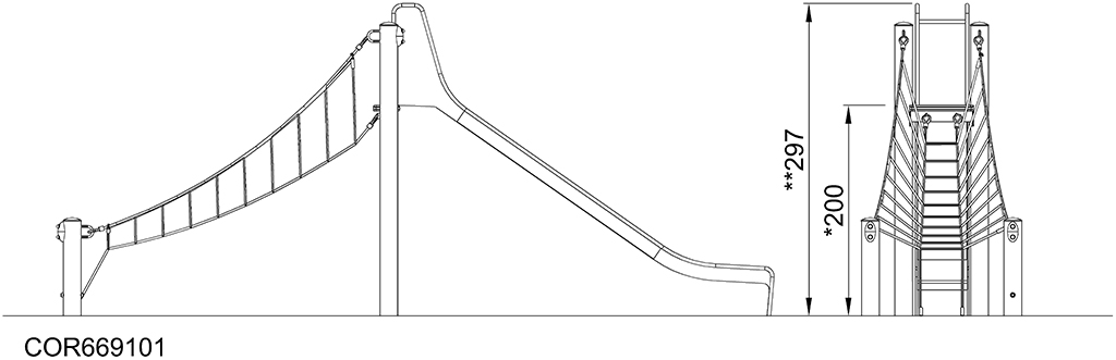 Freistehende Rutsche, 2,0 m hoch COR66910 Ansicht 3