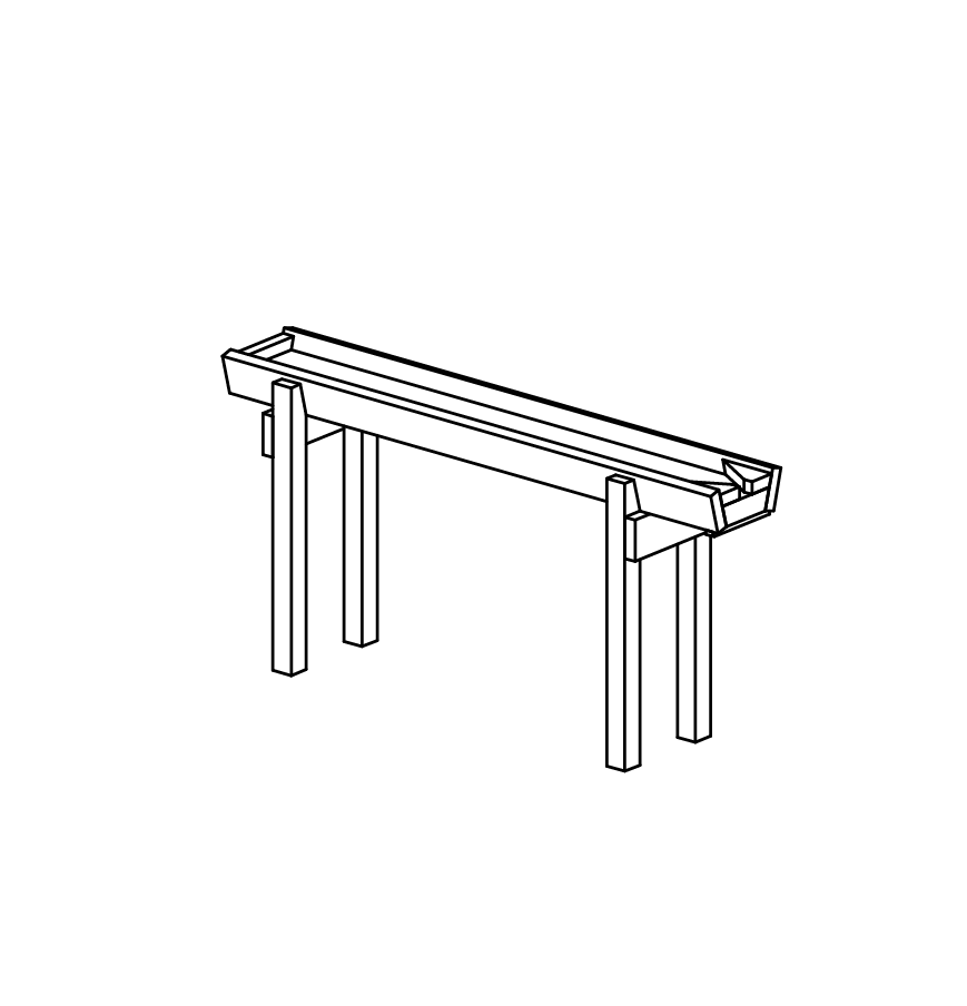 Wasserrinne massiv Ansicht 2