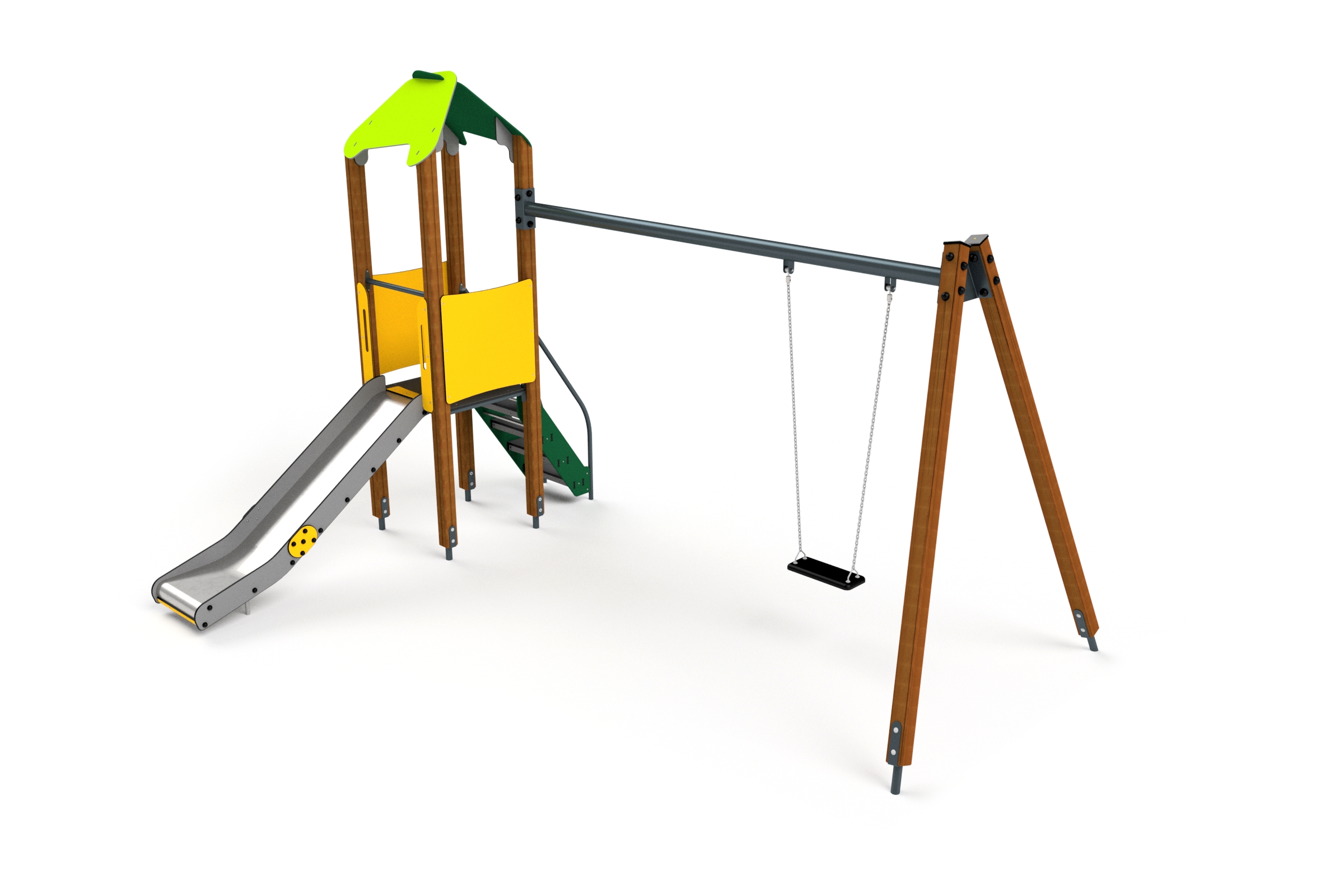 10012 Spielkombination Kellterturm mit Schaukel Ansicht 2