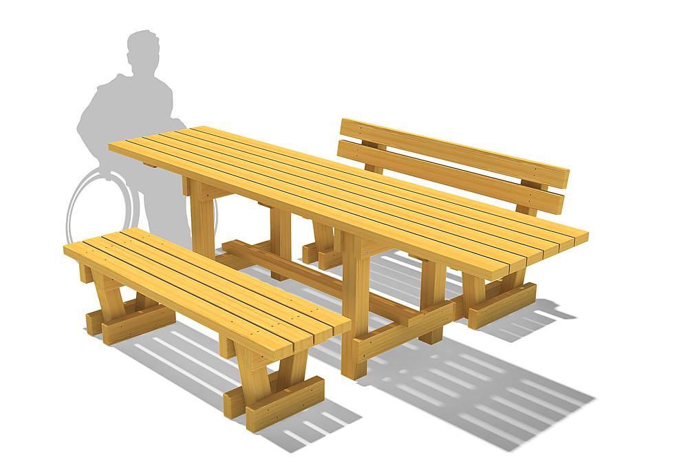 Kantholztisch Spessart 250 Integration Ansicht 5