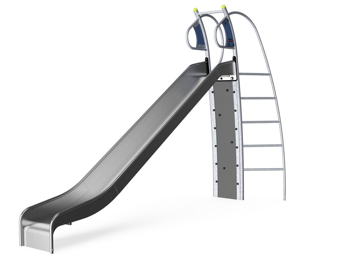 Edelstahlrutsche mit Kletterwand M333 Ansicht 2